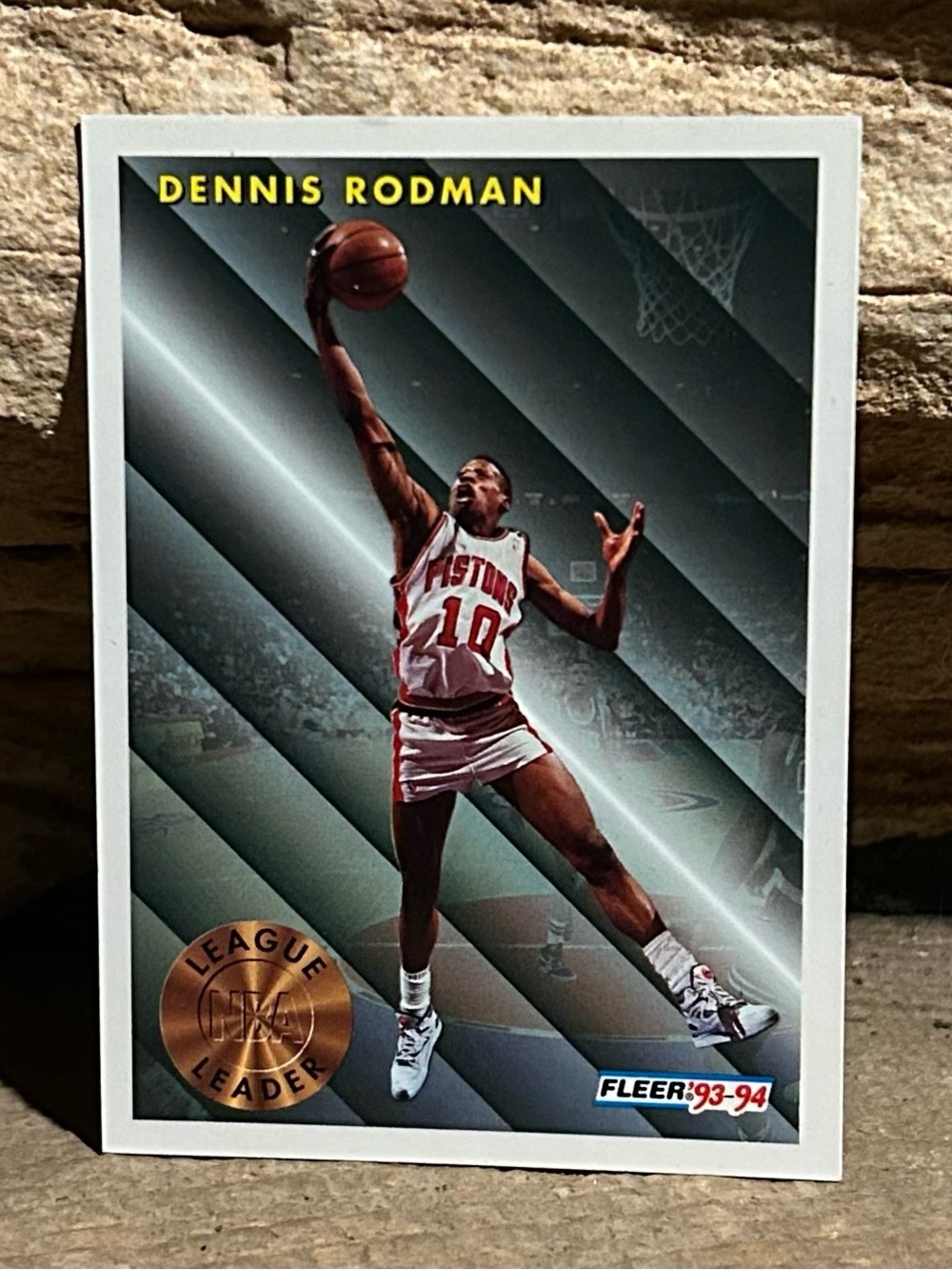 Dennis Rodman NBA League Leaders Collector’s Card - VGC